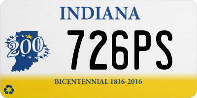 IN license plate 726PS