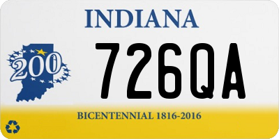 IN license plate 726QA