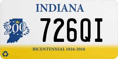 IN license plate 726QI