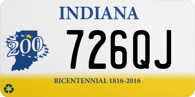 IN license plate 726QJ