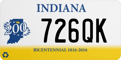 IN license plate 726QK