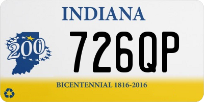 IN license plate 726QP