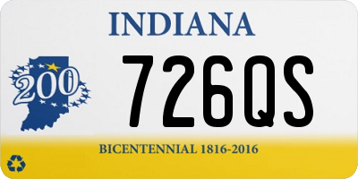 IN license plate 726QS