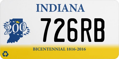 IN license plate 726RB