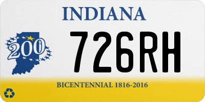 IN license plate 726RH