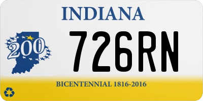 IN license plate 726RN