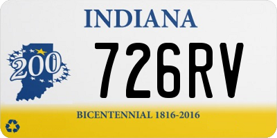 IN license plate 726RV