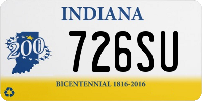 IN license plate 726SU