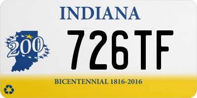 IN license plate 726TF
