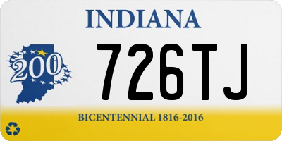 IN license plate 726TJ