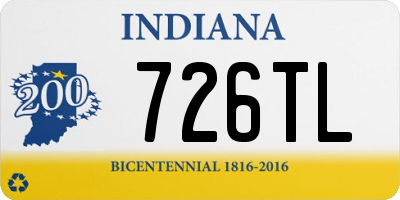 IN license plate 726TL