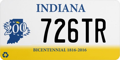 IN license plate 726TR