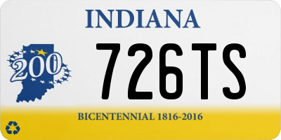 IN license plate 726TS