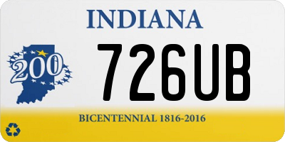 IN license plate 726UB