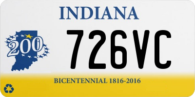 IN license plate 726VC