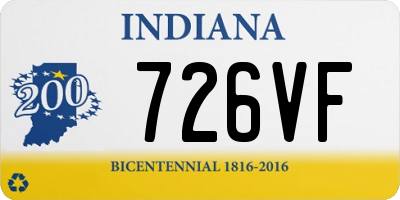 IN license plate 726VF