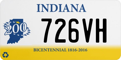 IN license plate 726VH