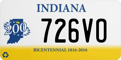 IN license plate 726VO