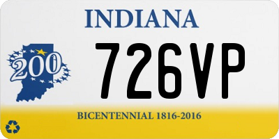 IN license plate 726VP