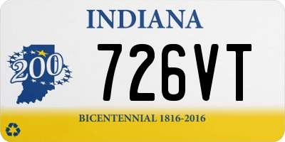 IN license plate 726VT