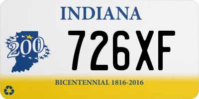 IN license plate 726XF