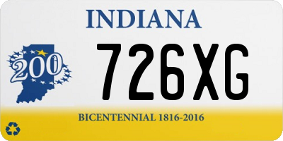 IN license plate 726XG