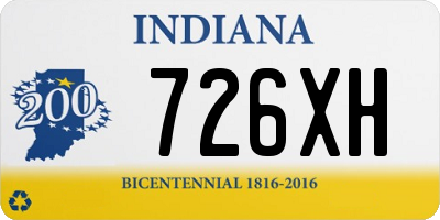 IN license plate 726XH