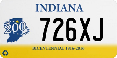 IN license plate 726XJ