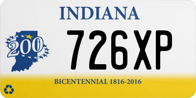 IN license plate 726XP