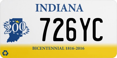 IN license plate 726YC