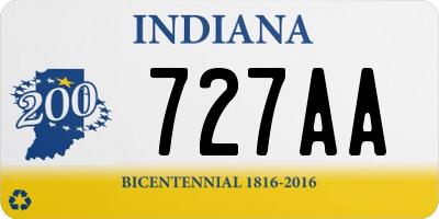 IN license plate 727AA