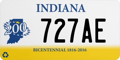 IN license plate 727AE