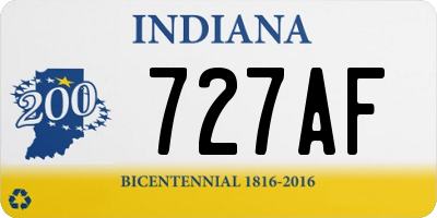 IN license plate 727AF