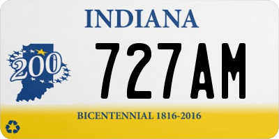 IN license plate 727AM