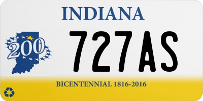 IN license plate 727AS