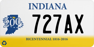 IN license plate 727AX