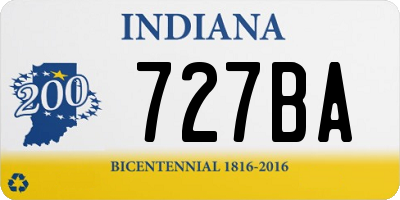 IN license plate 727BA