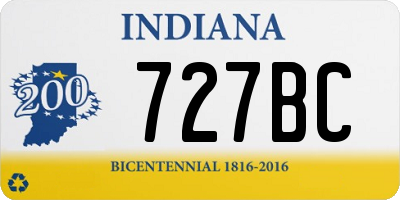 IN license plate 727BC