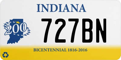 IN license plate 727BN