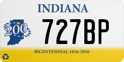 IN license plate 727BP