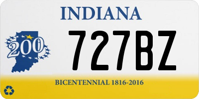 IN license plate 727BZ