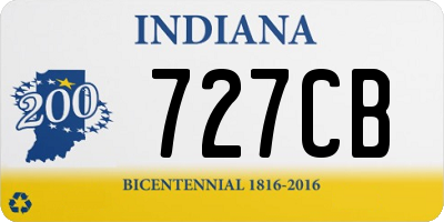 IN license plate 727CB