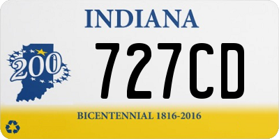 IN license plate 727CD