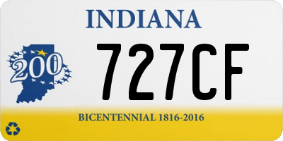 IN license plate 727CF