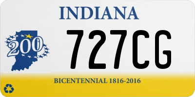 IN license plate 727CG