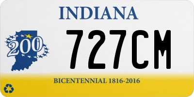 IN license plate 727CM