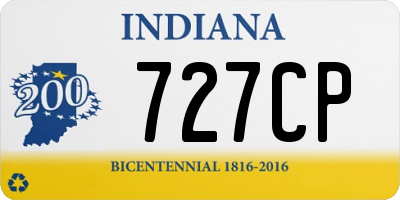 IN license plate 727CP