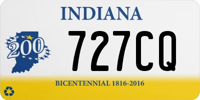 IN license plate 727CQ