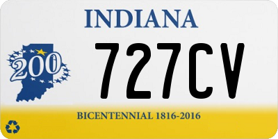 IN license plate 727CV