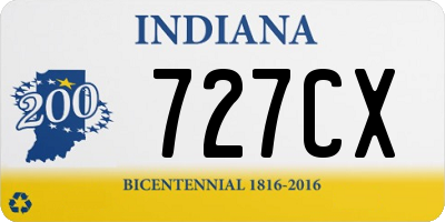 IN license plate 727CX